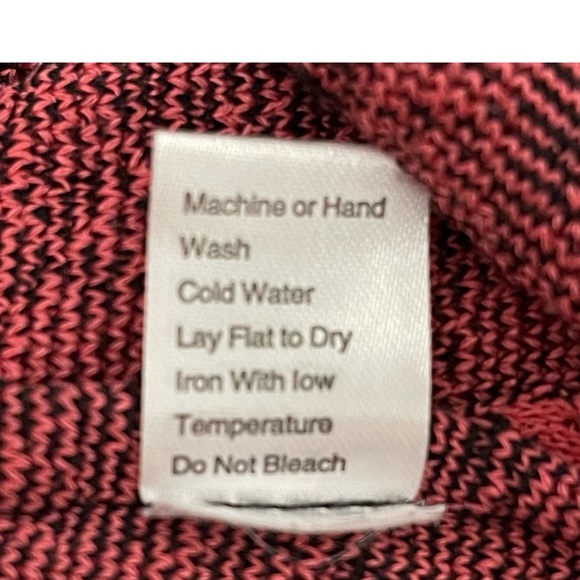 Ming Wang Abstract Knit One Button Jacket Cardigan M Black Pink - Picture 9 of 10